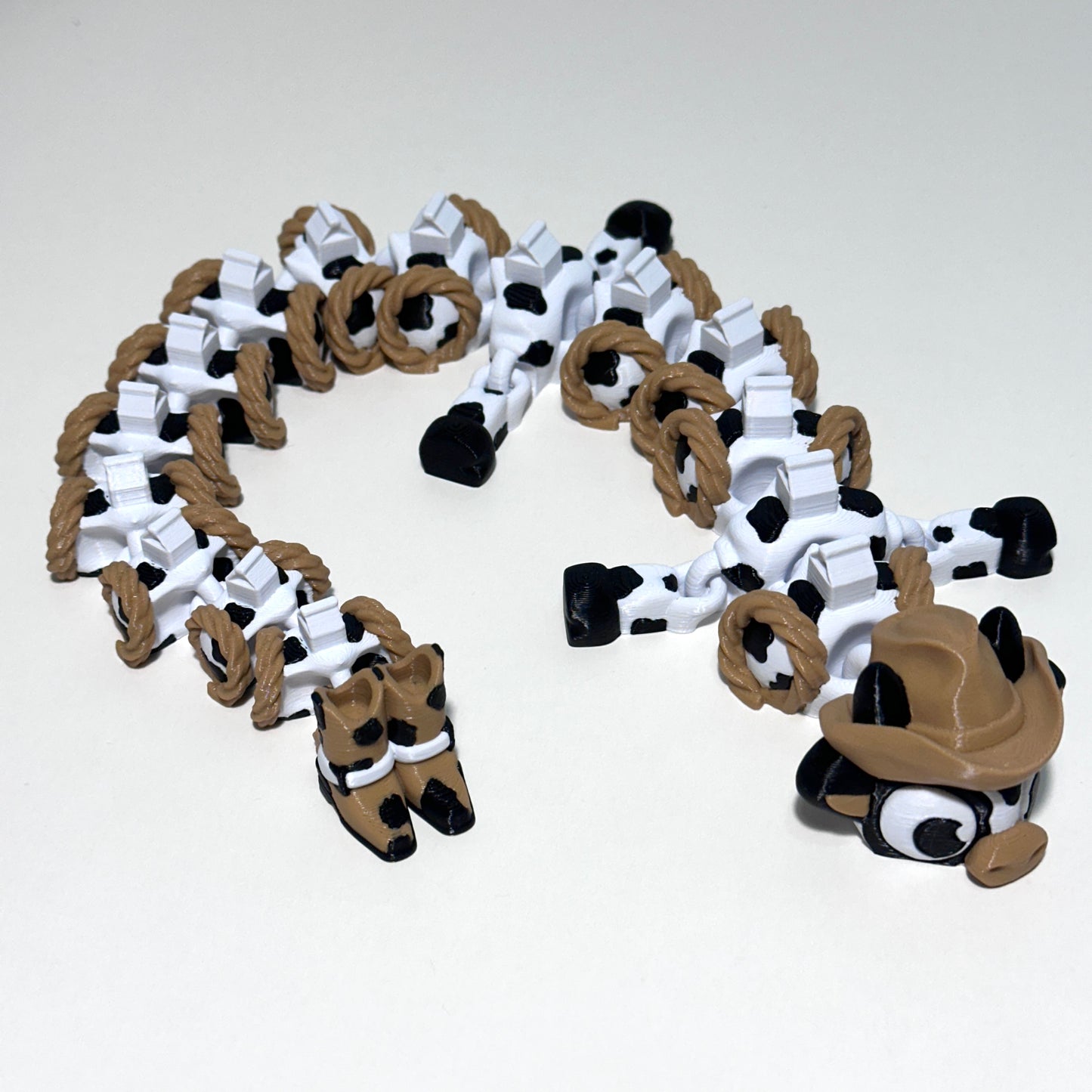 Cowboy Cow Dragon - 3D Printed Articulating Figure