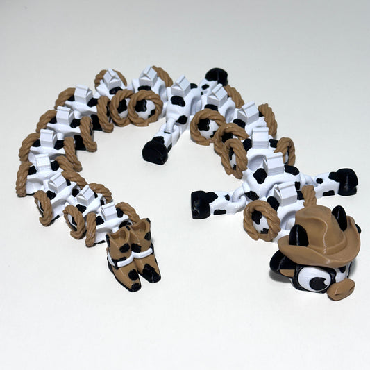 Cowboy Cow Dragon - 3D Printed Articulating Figure