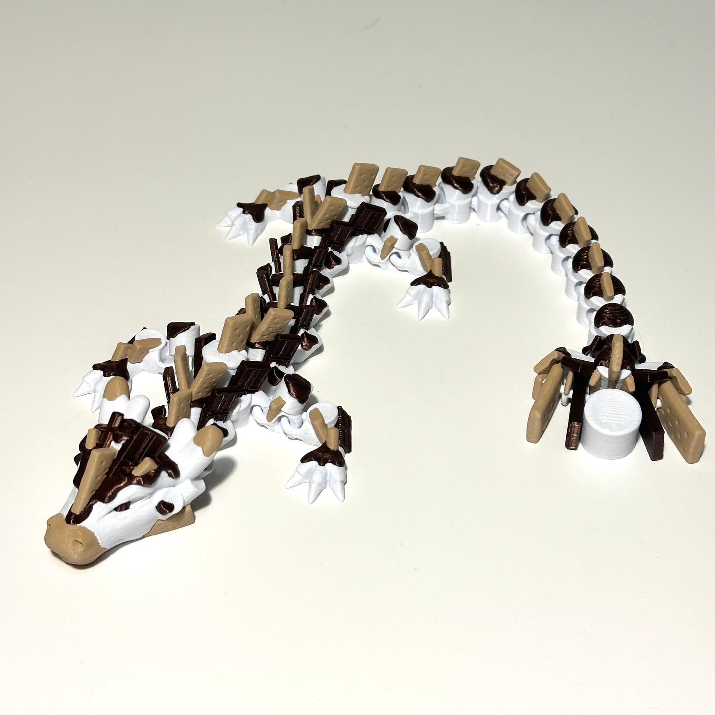 Large S'mores Dragon - 3D Printed Articulating Figure