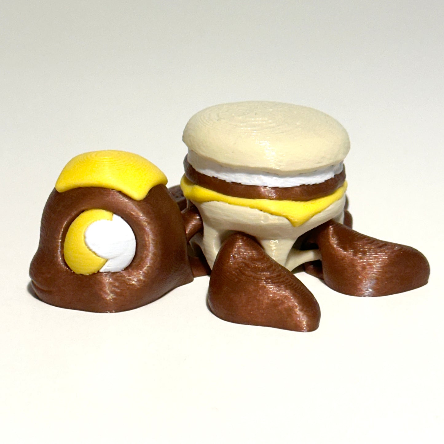 Breakfast Sandwich Turtle - 3D Printed Articulating Figure