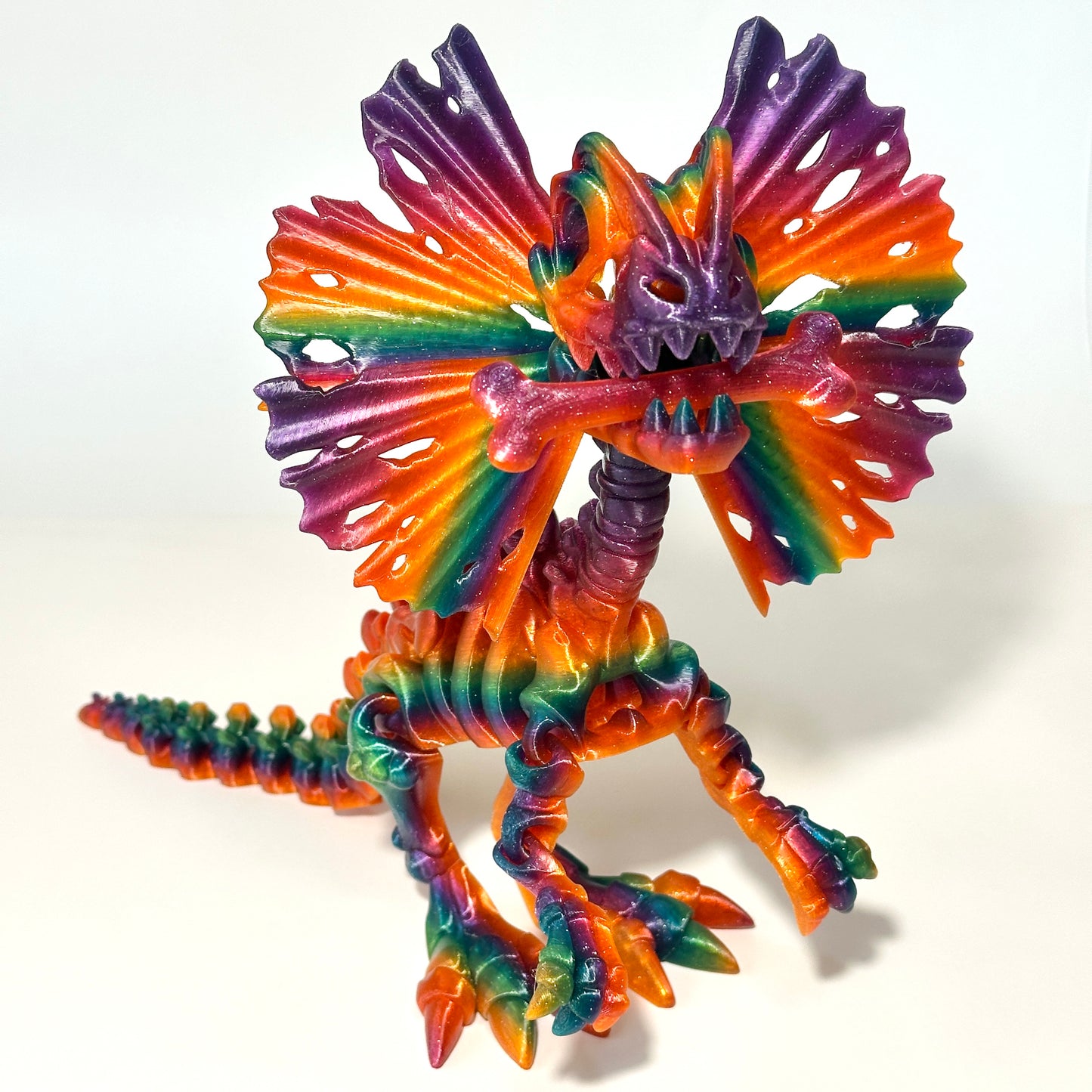 Giant Skeleton Dilophosaurus - 3D Printed Articulating Figure