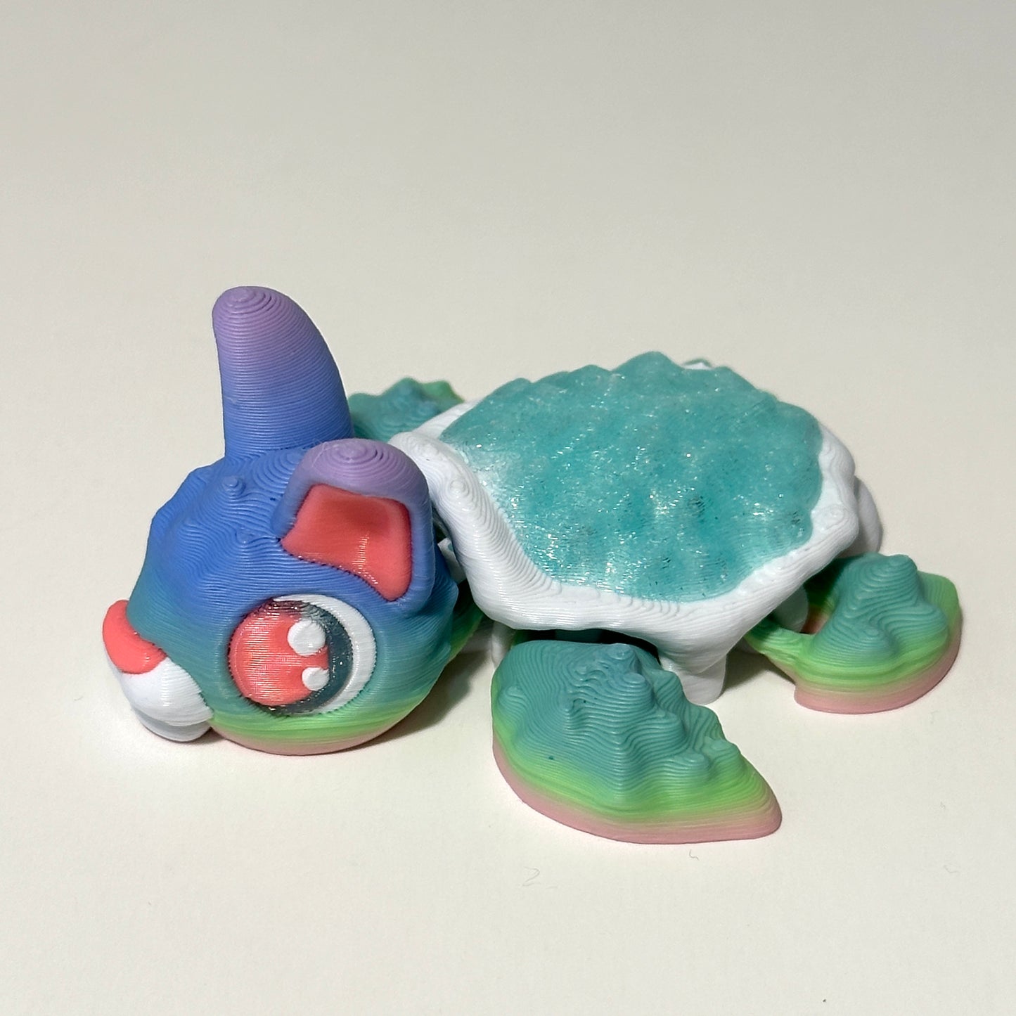 Rebel Bunny Turtle - 3D Printed Articulating Figure