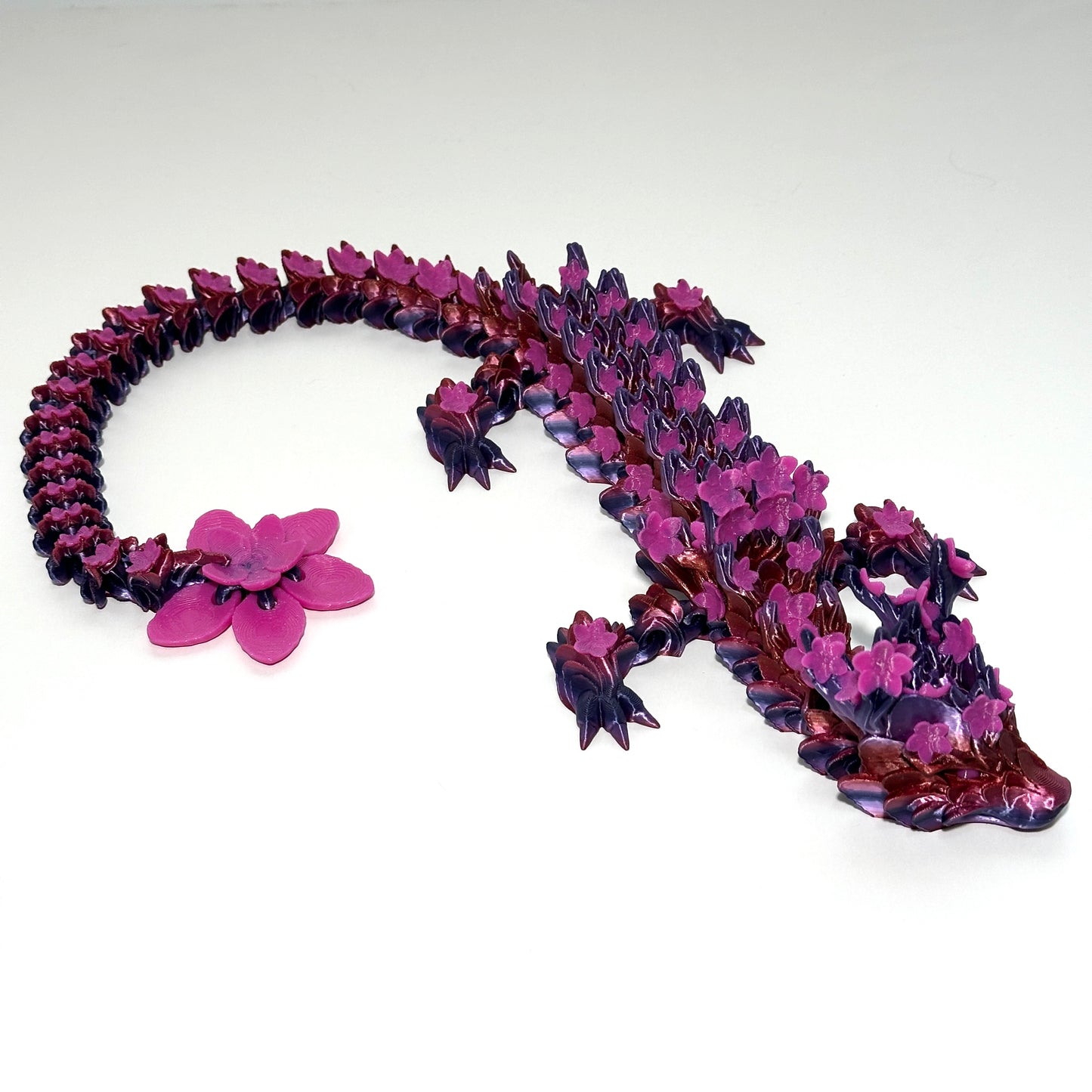 Large Cherry Blossom Dragon - 3D Printed Articulating Figurine