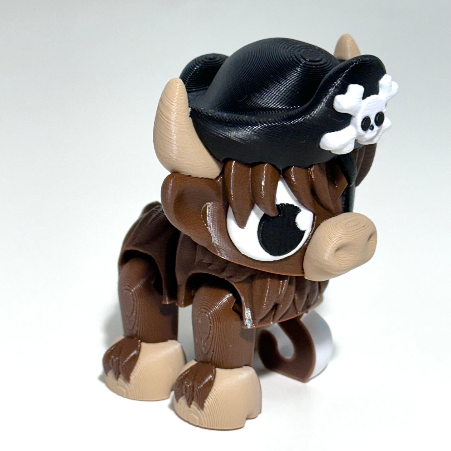 Highland Cow Pirate - 3D Printed Articulating Figure