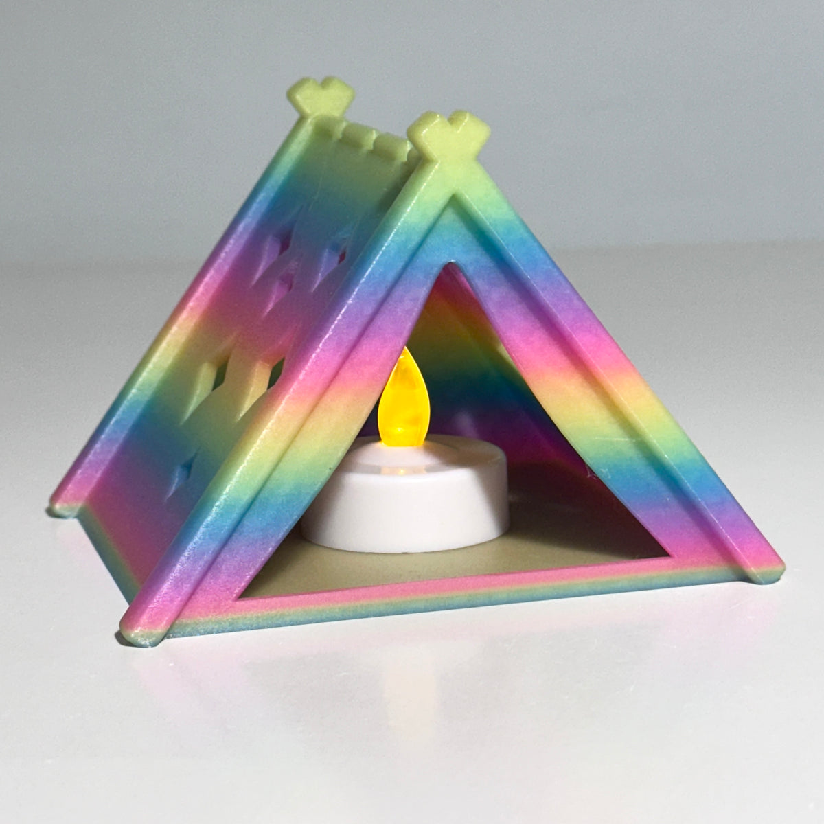 Tea Light Tent (Tea Light Not Included) - 3D Printed Figure