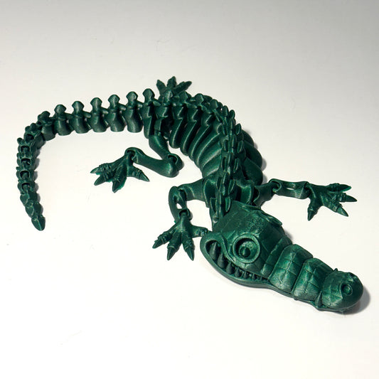 Giant Skeleton Crocodile - 3D Printed Articulating Figure