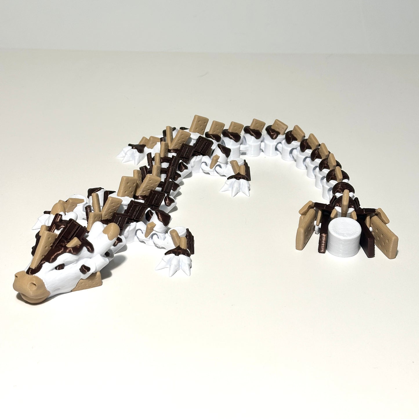 Large S'mores Dragon - 3D Printed Articulating Figure
