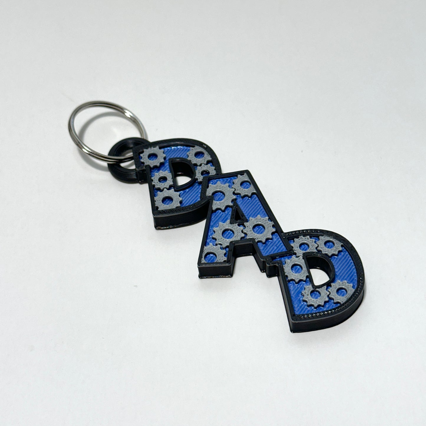 Dad Gear Keychain - 3D Printed Articulating Figure