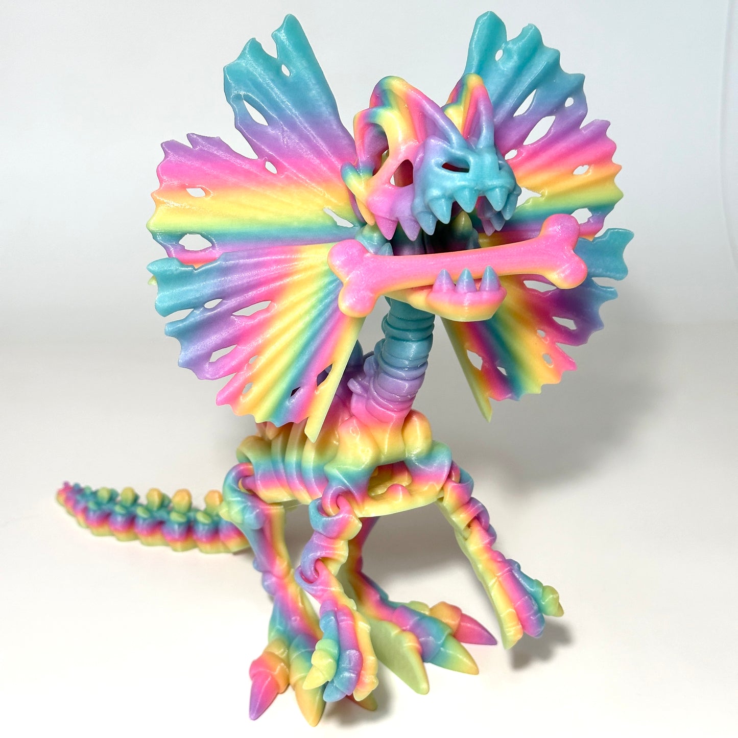 Giant Skeleton Dilophosaurus - 3D Printed Articulating Figure