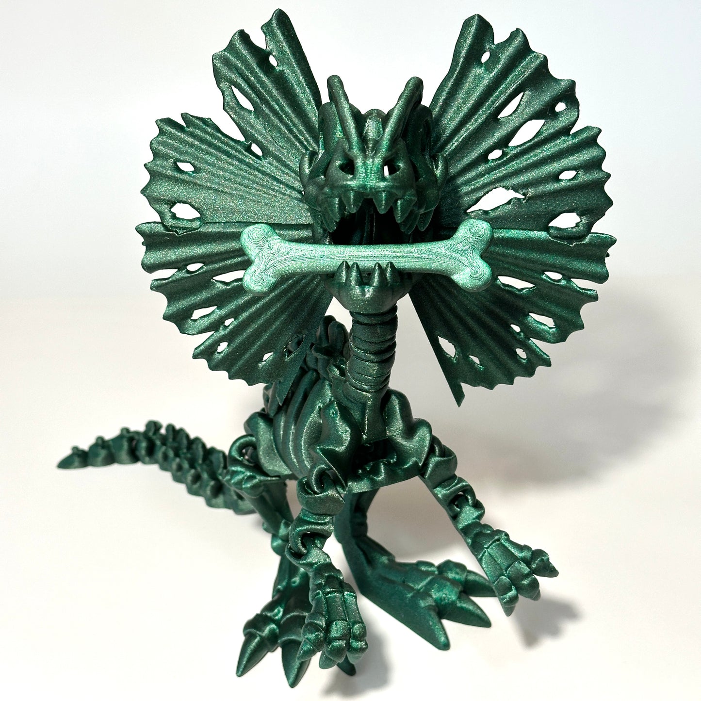 Giant Skeleton Dilophosaurus - 3D Printed Articulating Figure