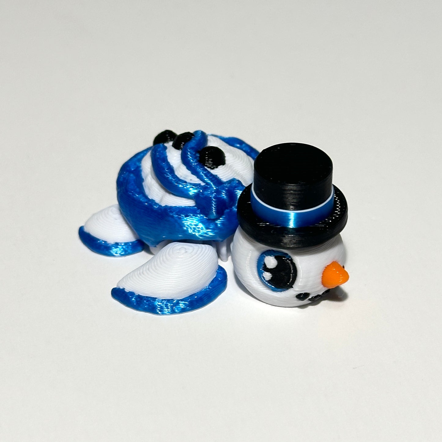 Snowman Turtle - 3D Printed Articulating Figure