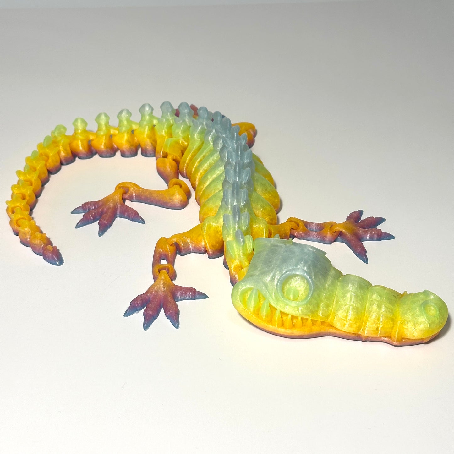 Giant Skeleton Crocodile - 3D Printed Articulating Figure
