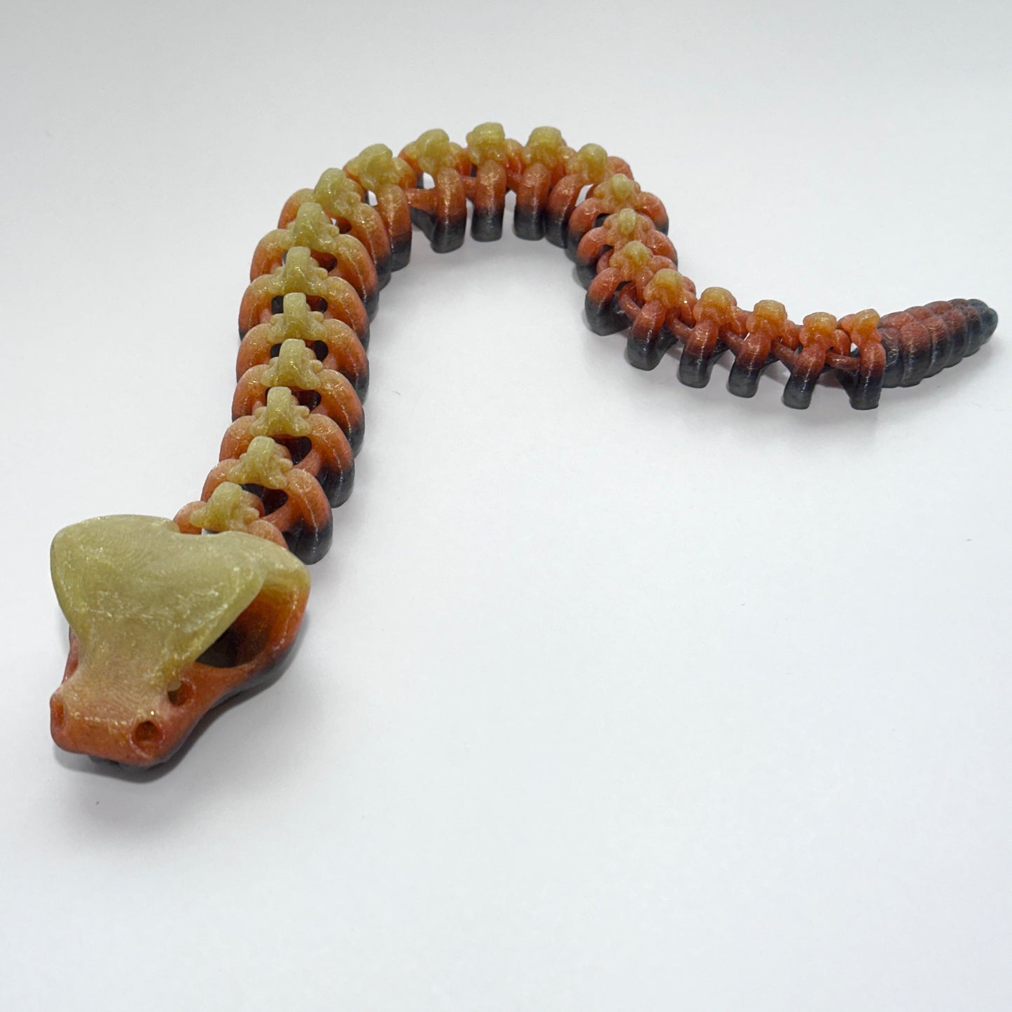 Cinder Skeleton Rattlesnake - 3D Printed Articulating Figure