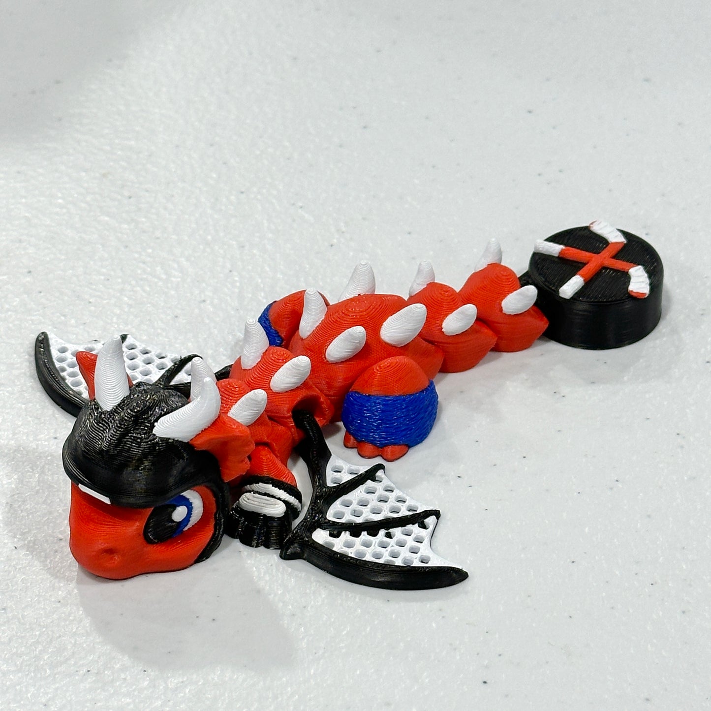 Baby Hockey Dragon - 3D Printed Articulating Figure