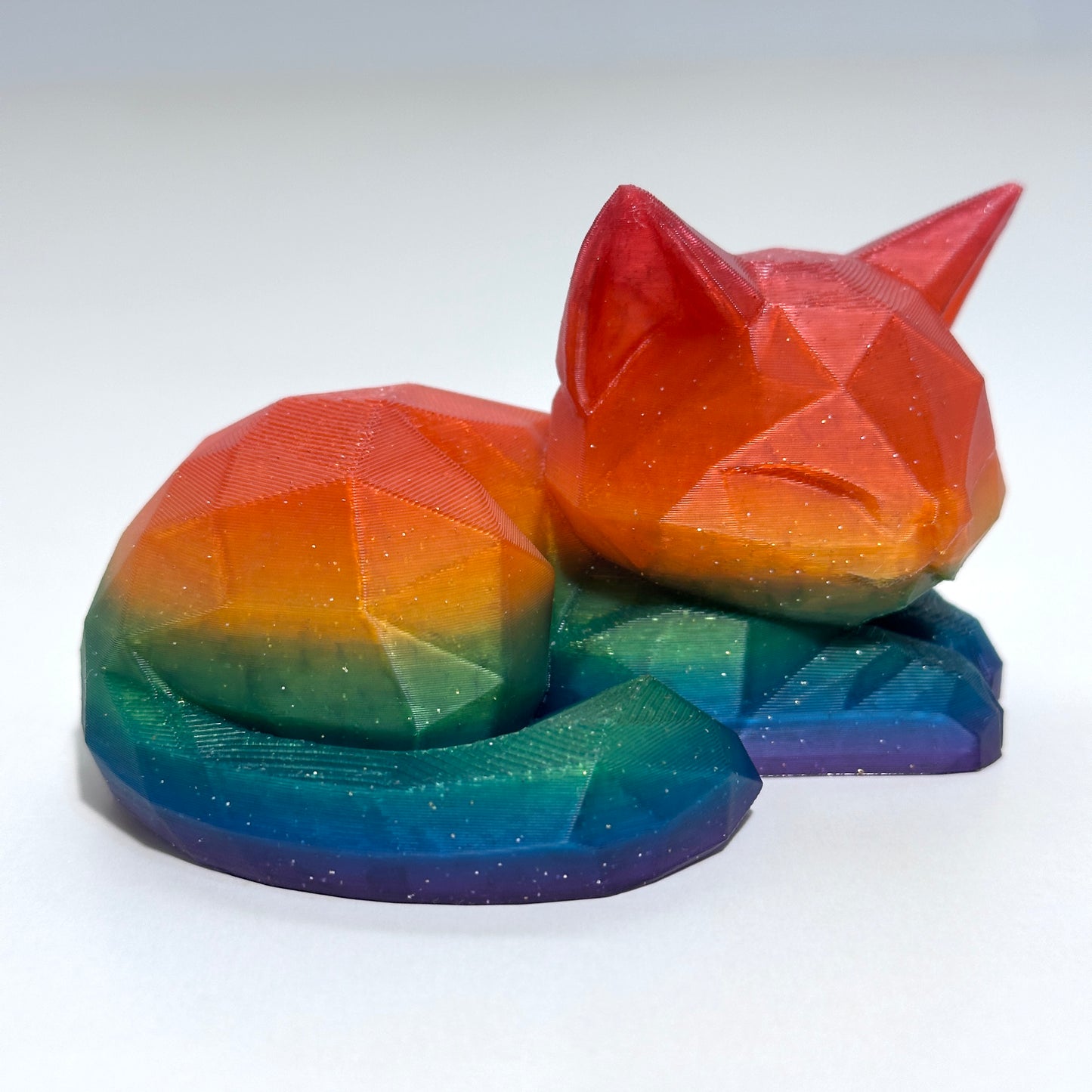 Low Poly Cat - 3D Printed Articulating Figure