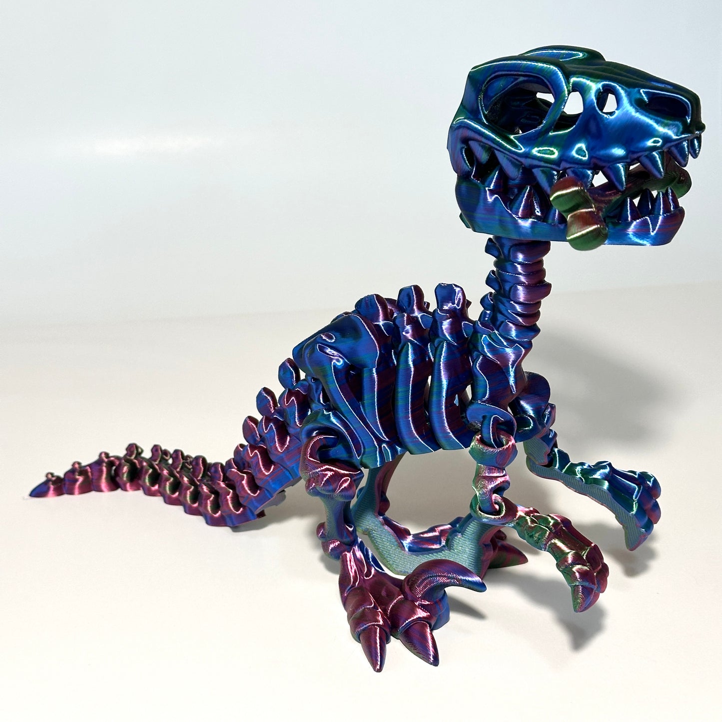 Giant Flexi Skeleton Raptor - 3D Printed Articulating Figure
