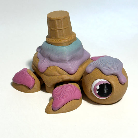 Ice Cream Turtle - 3D Printed Articulating Figure