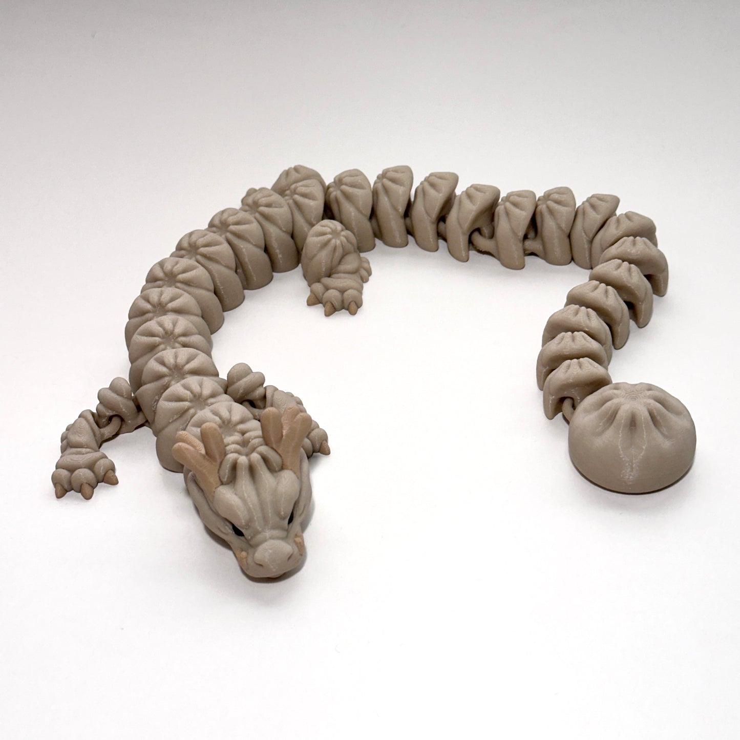 Large Dumpling Dragon - 3D Printed Articulating Figure
