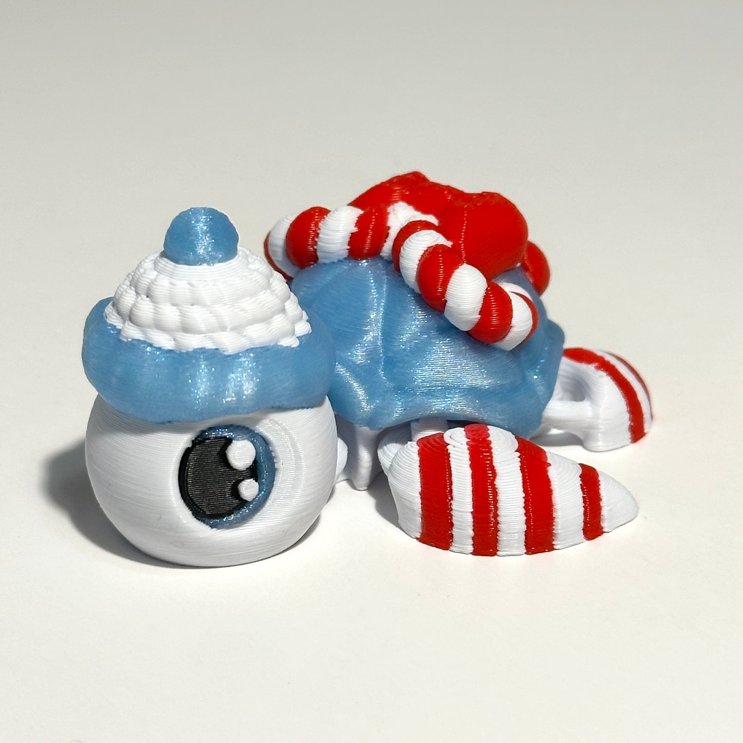 Candy Cane Turtle - 3D Printed Articulating Figure