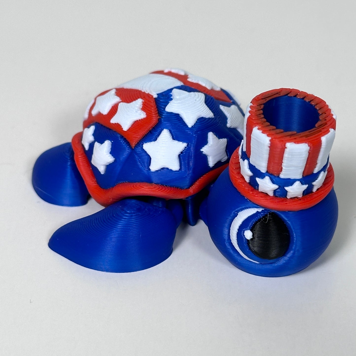 Patriotic Turtle - 3D Printed Articulating Figure