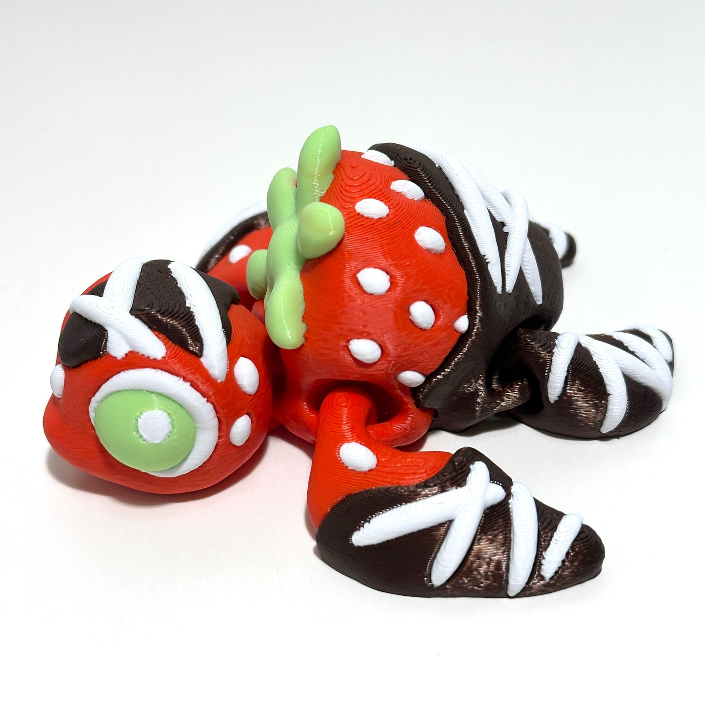 Chocolate Strawberry Turtle - 3D Printed Articulating Figure