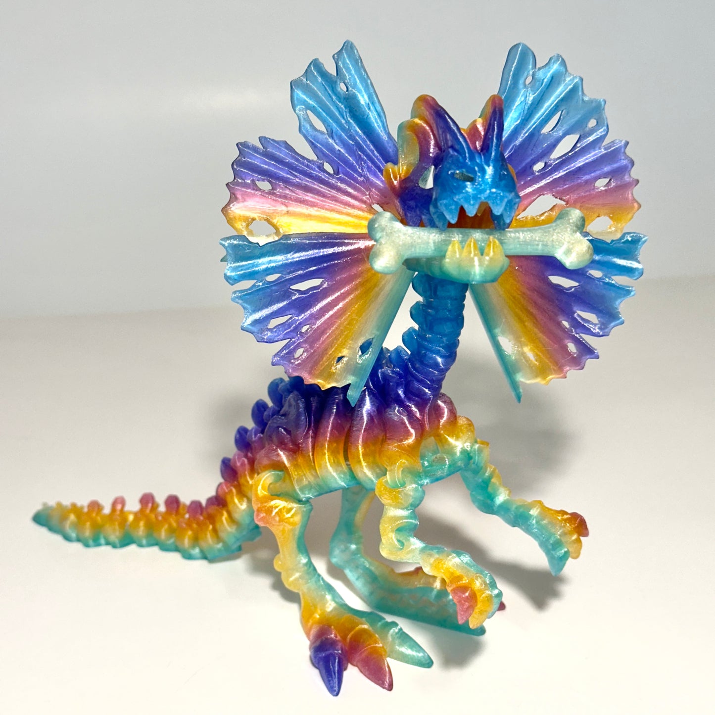 Skeleton Dilophosaurus - 3D Printed Articulating Figure