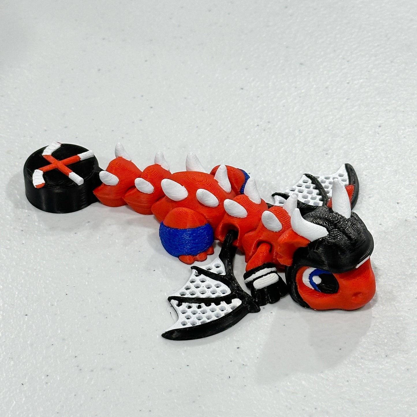 Baby Hockey Dragon - 3D Printed Articulating Figure