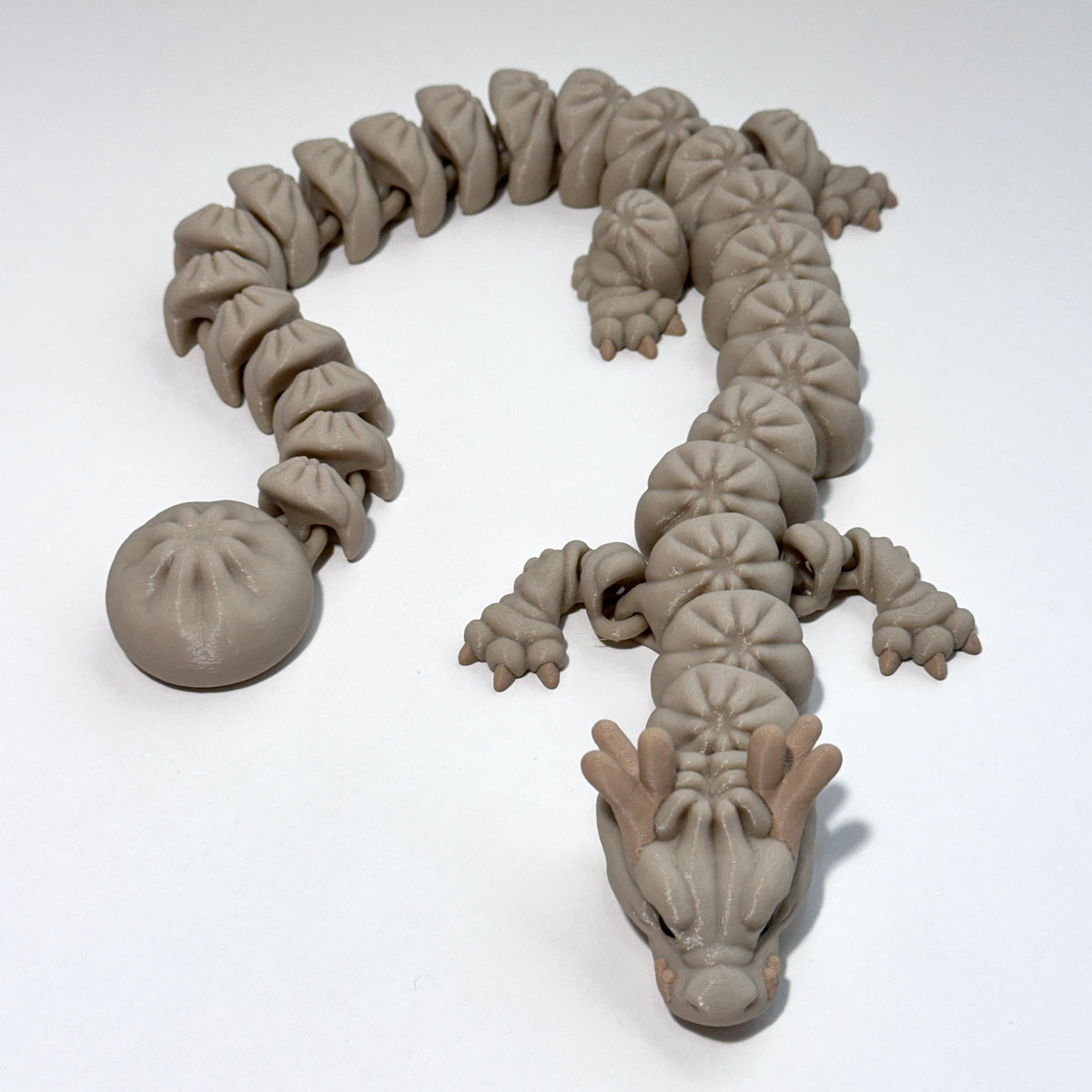 Large Dumpling Dragon - 3D Printed Articulating Figure