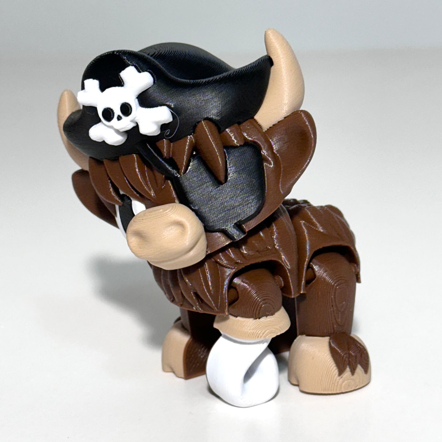 Highland Cow Pirate - 3D Printed Articulating Figure