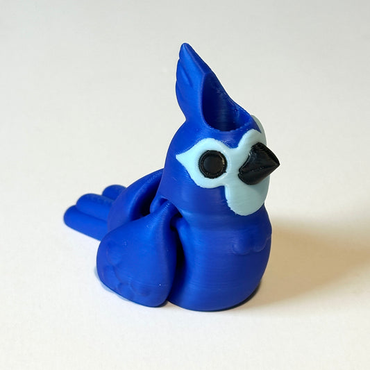 Blue Jay Straw Topper - 3D Printed Articulating Figure