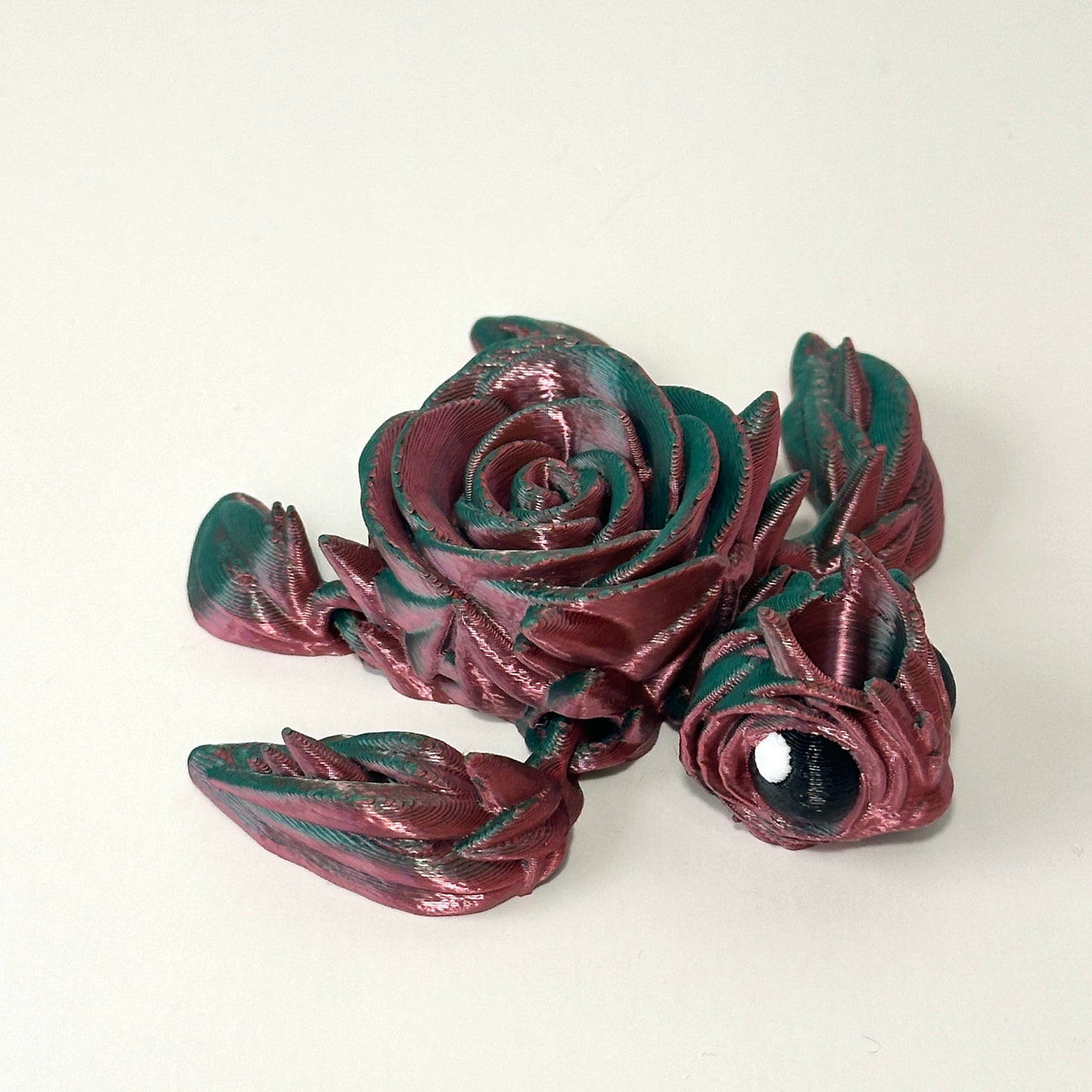 Rose Turtle / Straw Topper - 3D Printed Articulating Figure