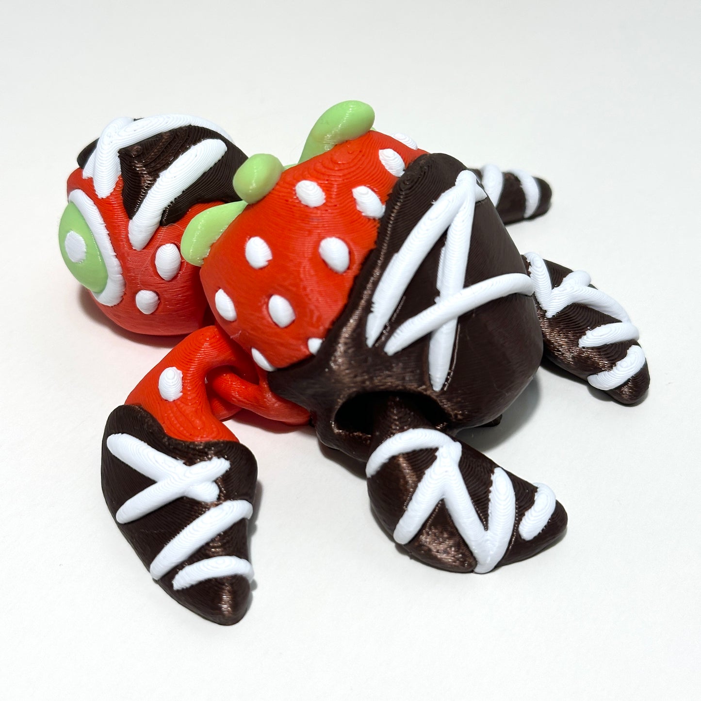 Chocolate Strawberry Turtle - 3D Printed Articulating Figure