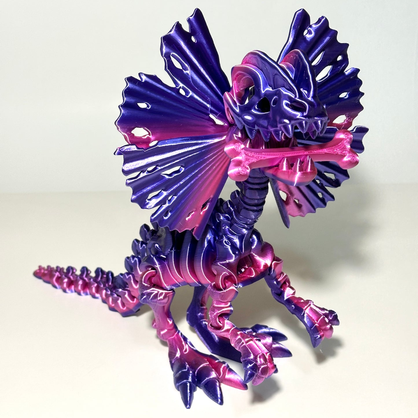 Giant Skeleton Dilophosaurus - 3D Printed Articulating Figure