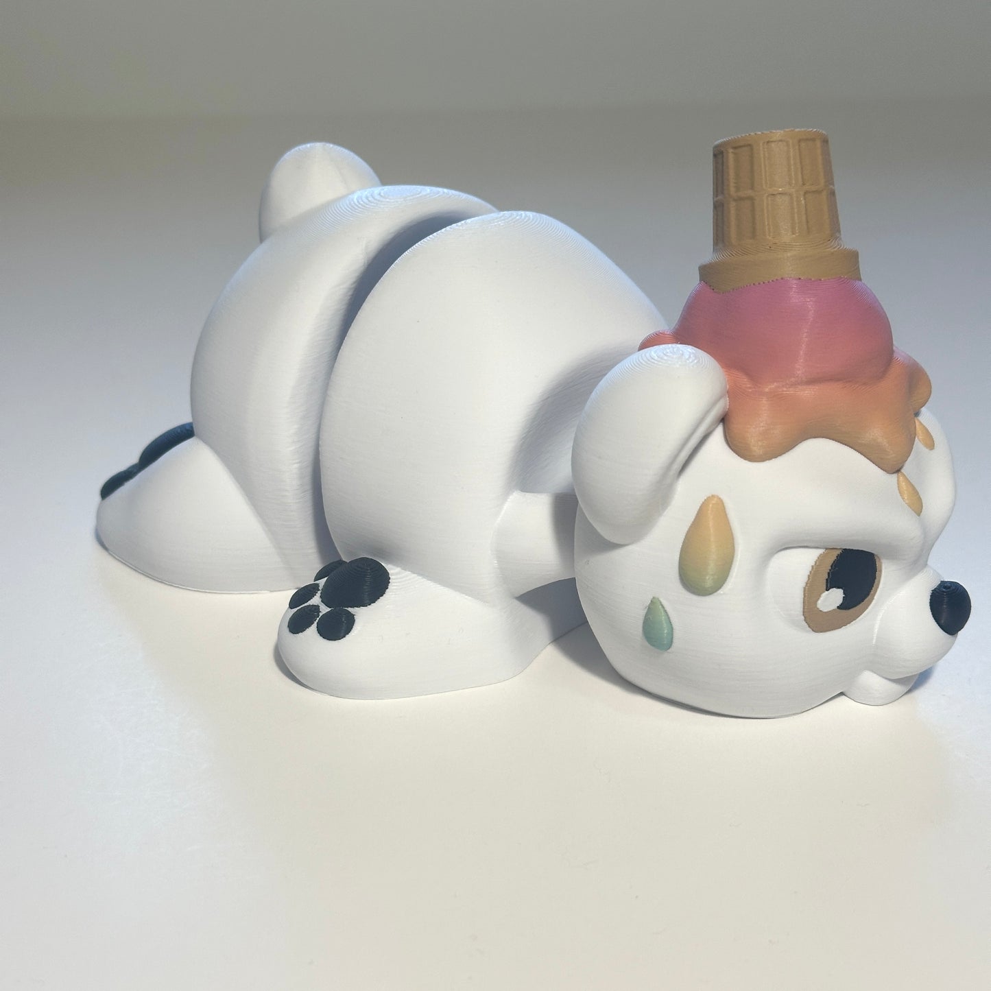 Snowball the Grumpy Polar Bear - 3D Printed Articulating Figure