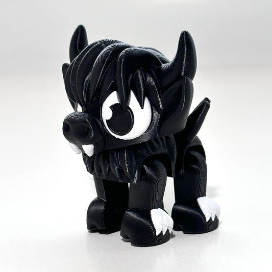 Halloween Highland Cow - 3D Printed Articulating Figure