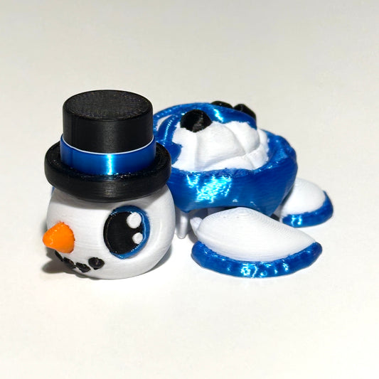Snowman Turtle - 3D Printed Articulating Figure