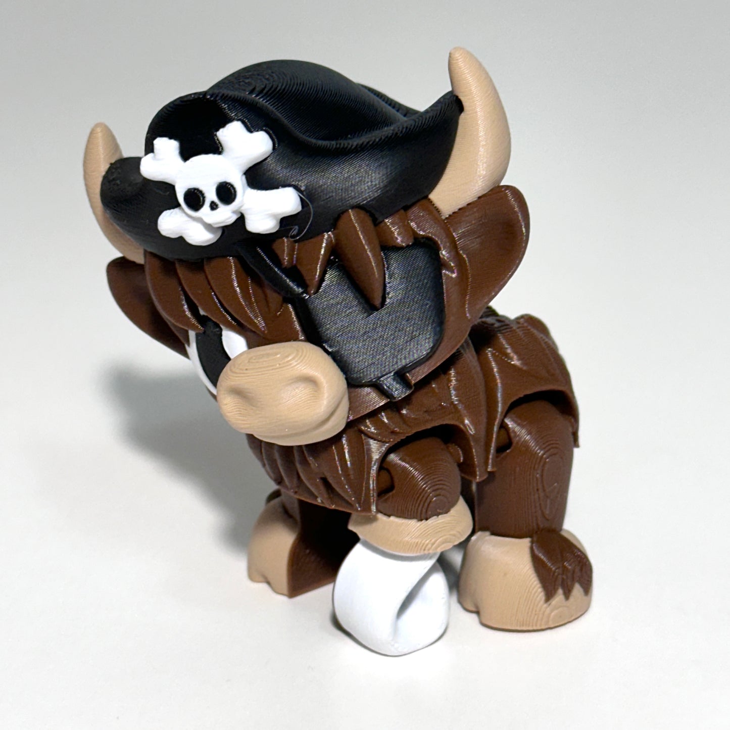 Highland Cow Pirate - 3D Printed Articulating Figure