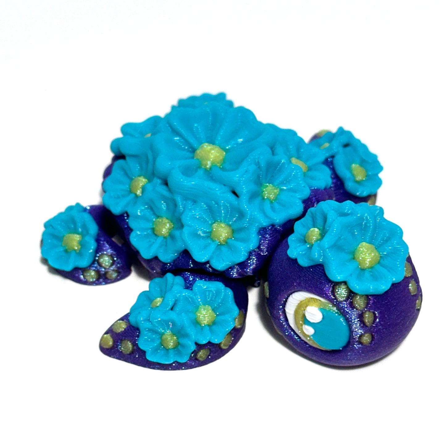 Cherry Blossom Turtle - 3D Printed Articulating Figure