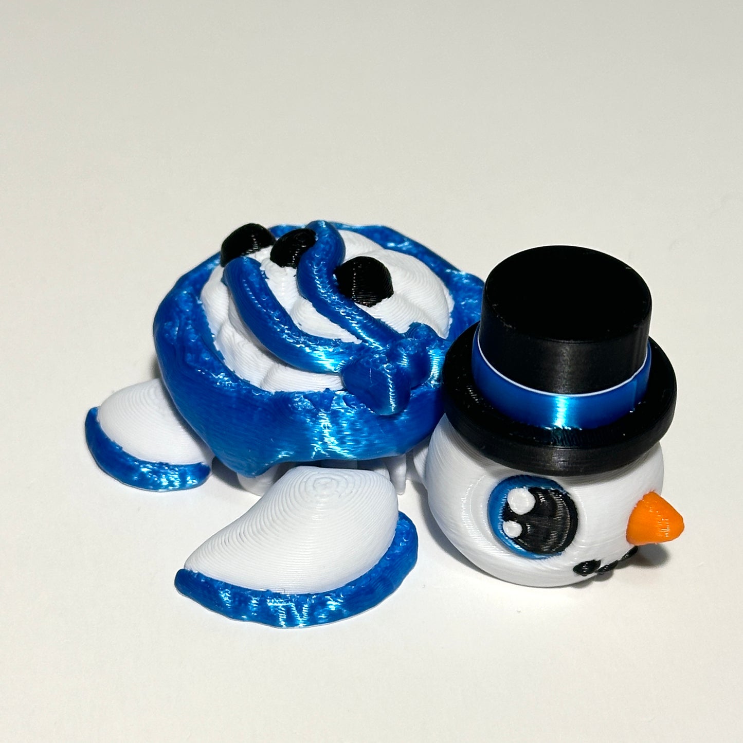 Snowman Turtle - 3D Printed Articulating Figure