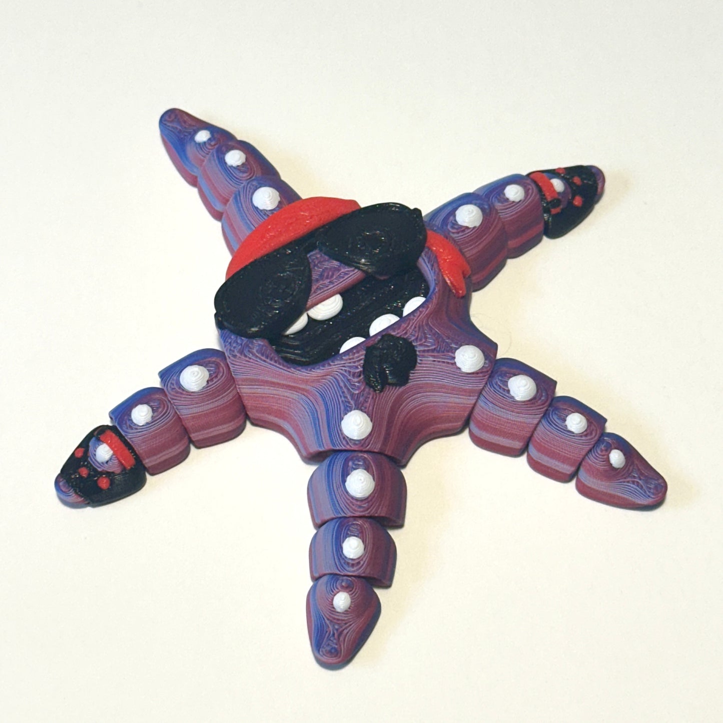 Biker Starfish - 3D Printed Articulating Figure