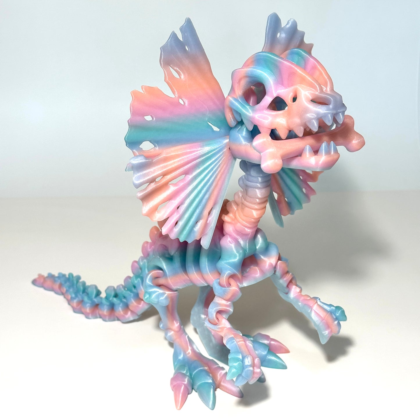 Giant Skeleton Dilophosaurus - 3D Printed Articulating Figure