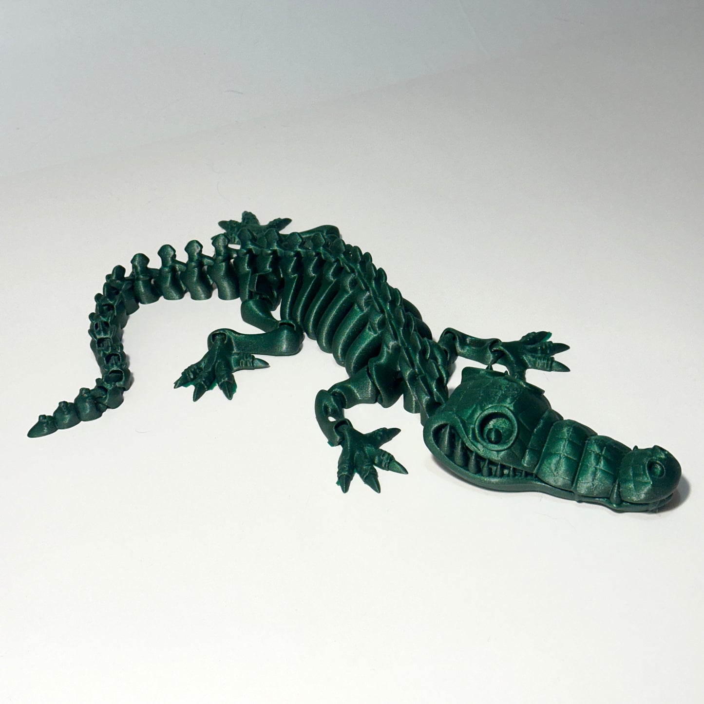Giant Skeleton Crocodile - 3D Printed Articulating Figure