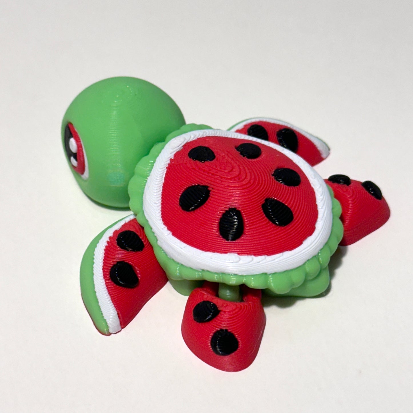 Watermelon Turtle - 3D Printed Articulating Figure