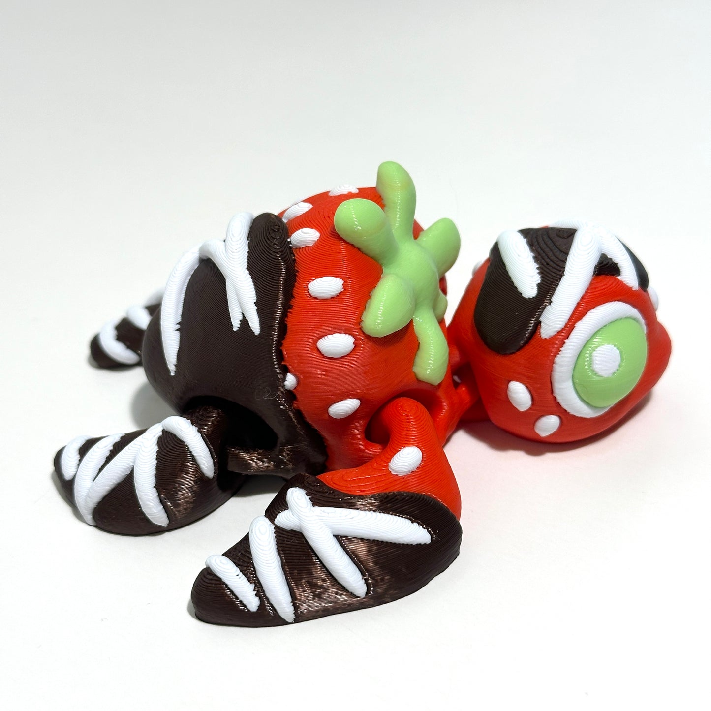 Chocolate Strawberry Turtle - 3D Printed Articulating Figure