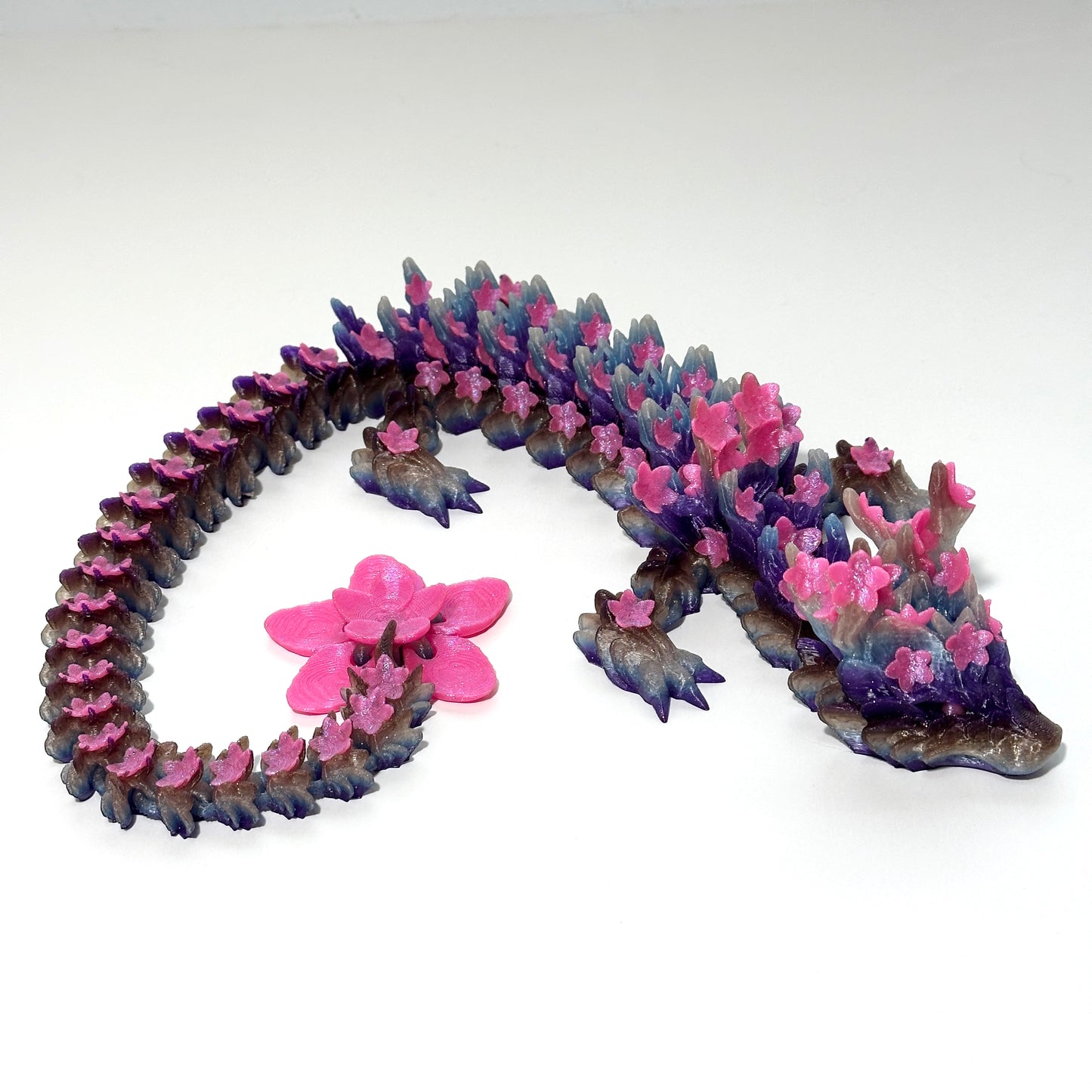 Large Cherry Blossom Dragon - 3D Printed Articulating Figurine