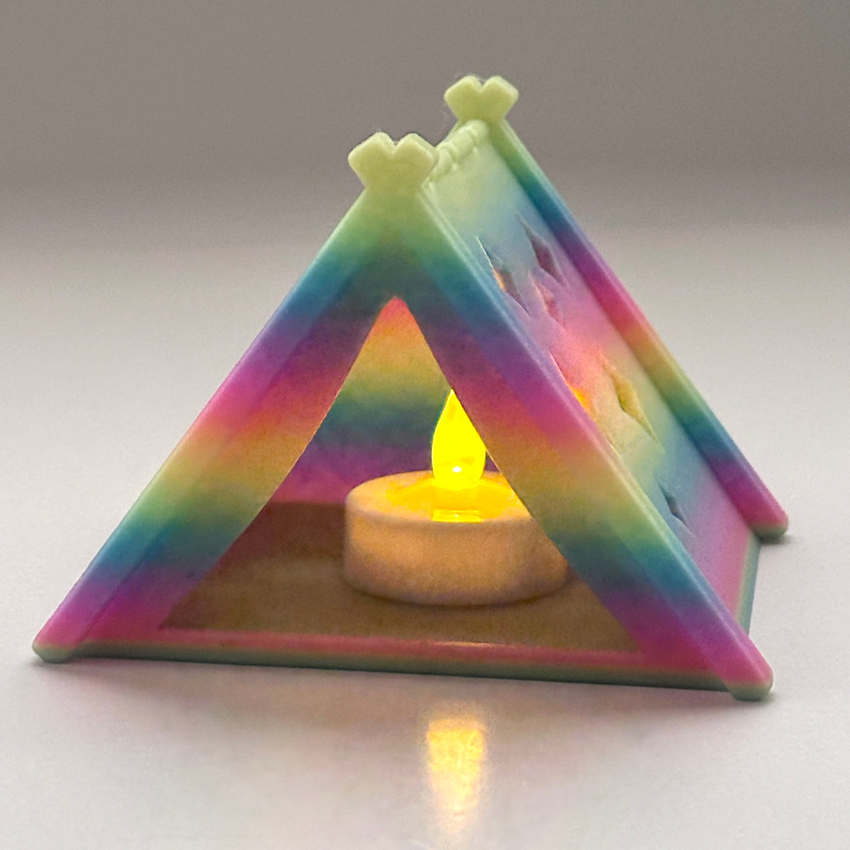 Tea Light Tent (Tea Light Not Included) - 3D Printed Figure