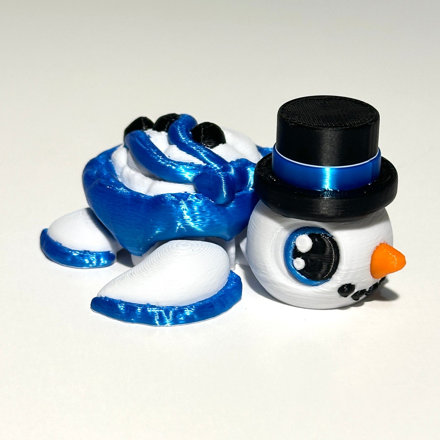 Snowman Turtle - 3D Printed Articulating Figure