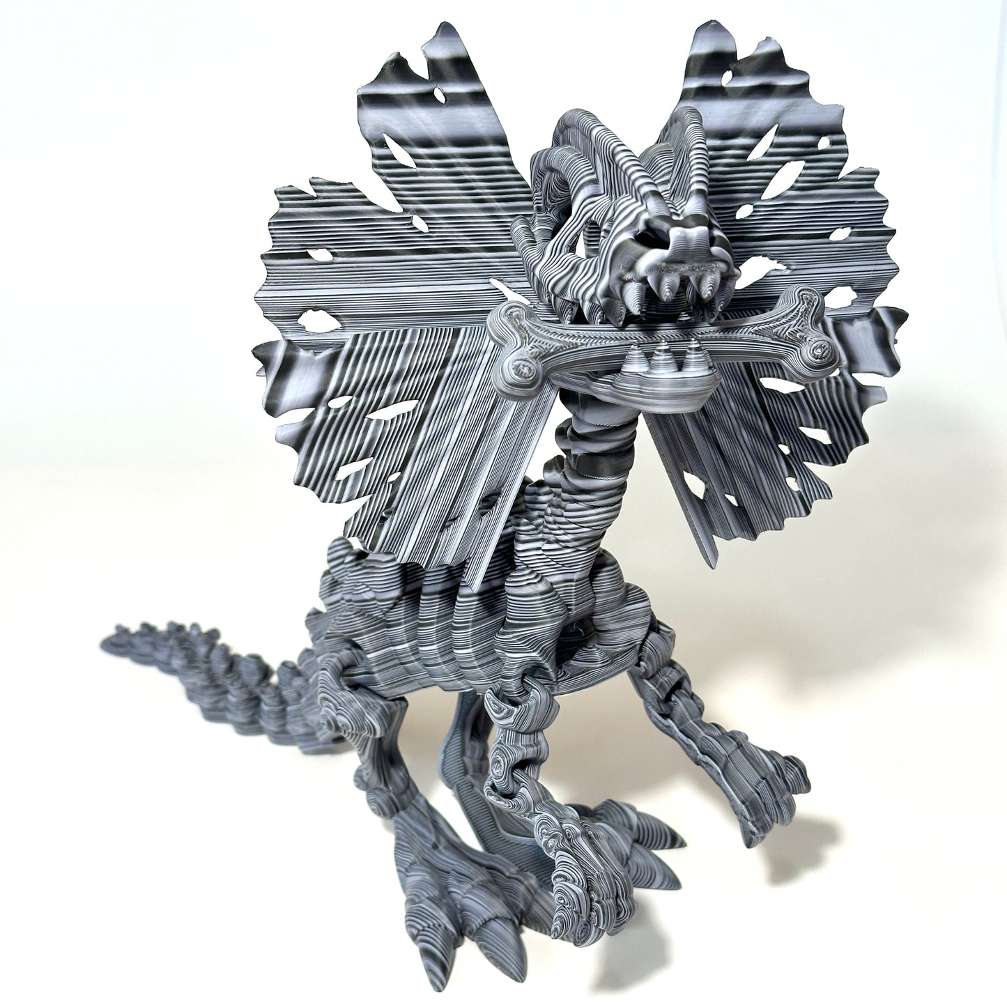 Giant Skeleton Dilophosaurus - 3D Printed Articulating Figure