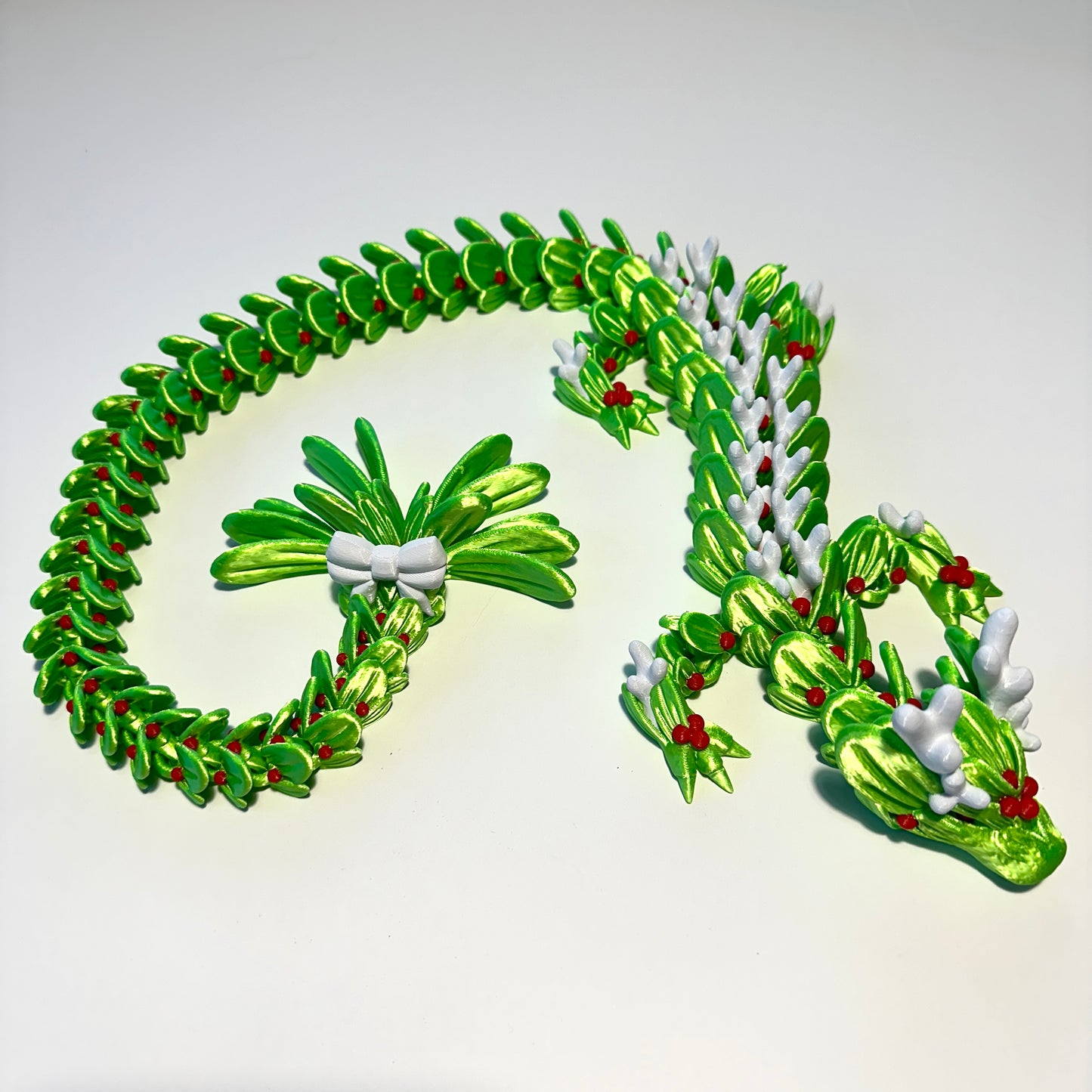 Mistletoe Dragon - 3D Printed Articulating Figure