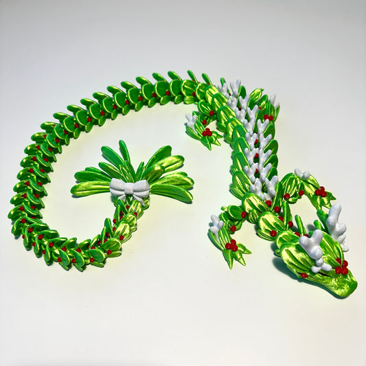 Mistletoe Dragon - 3D Printed Articulating Figure